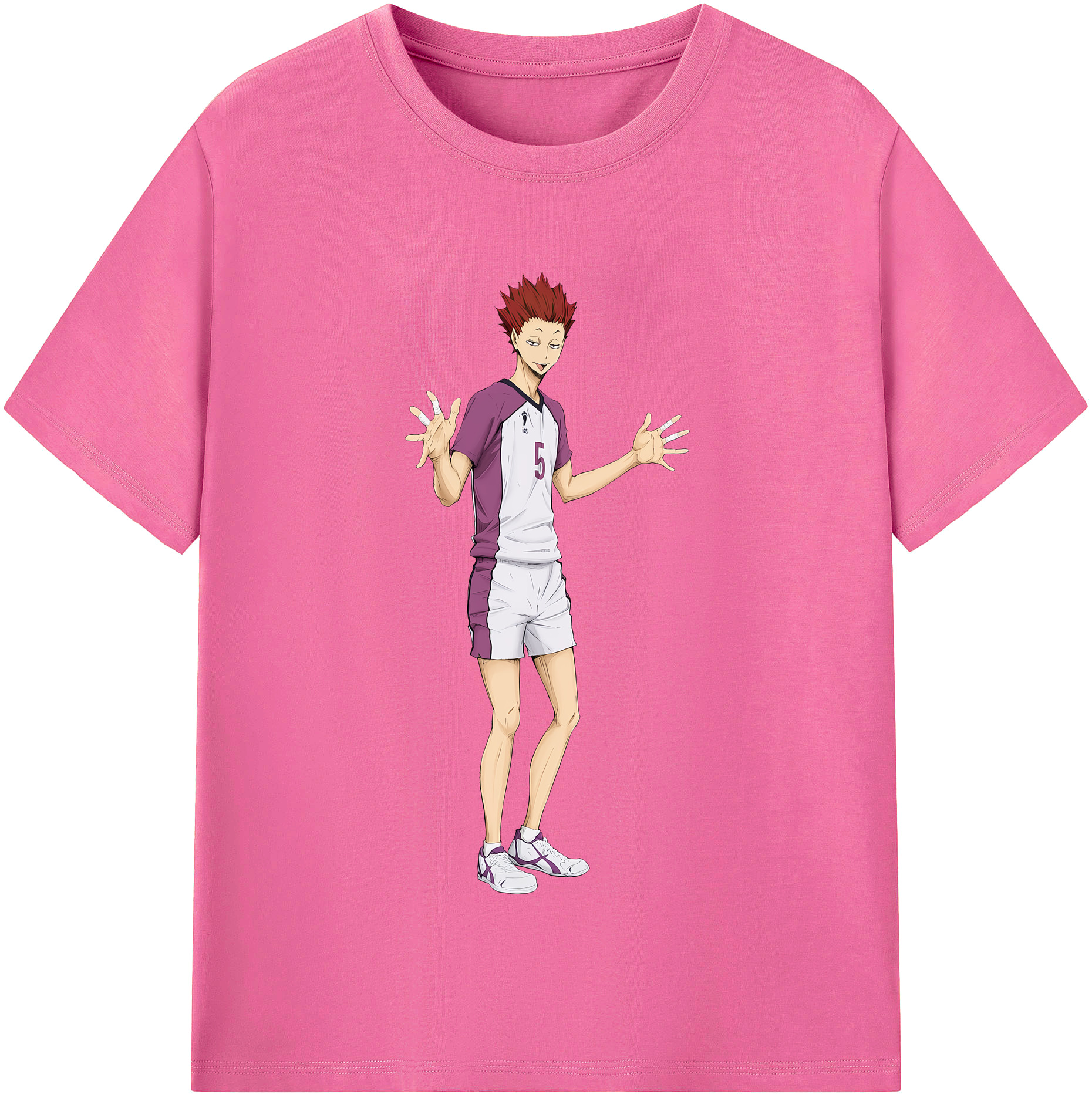 （画像用） ハイキュー!! Haikyu!! レディースカジュアルプリントTシャツ（綿100％）